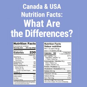 Differences US Canada Nutrition Labels