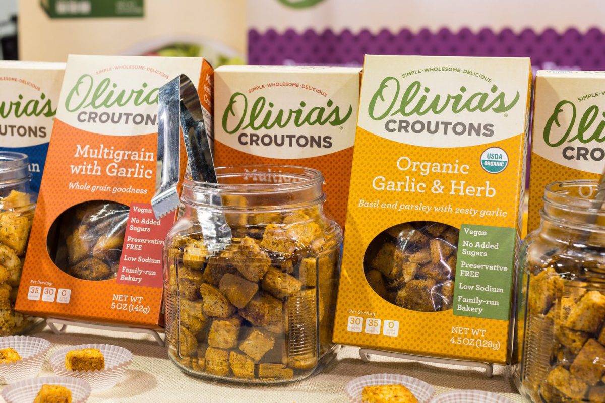 Olivia's Croutons - packaging