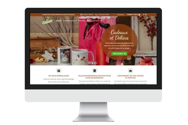 Cadeaux et délices responsive website