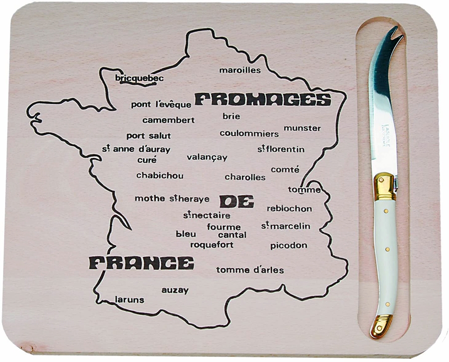 Jean Dubost Map Cheese Board Knife